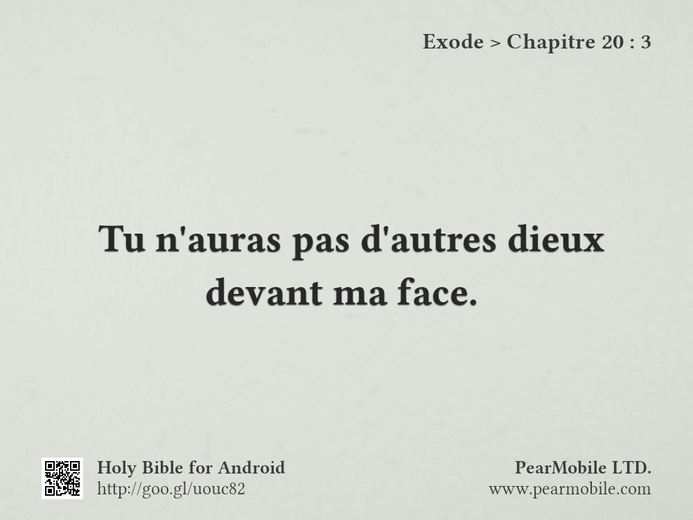 Exode, Chapitre 20:3